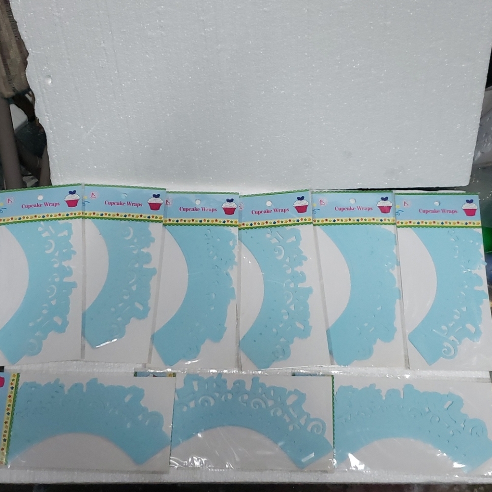 Lot Of 9 Lucky Star Party Its A Boy Cupcake Wraps